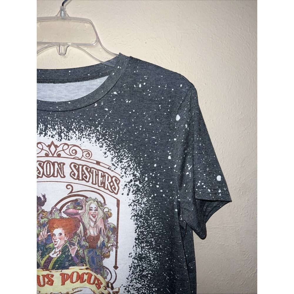 Halloween T-shirt Hocus Pocus Sanderson Sisters Woman's Size M Faded Black - Picture 6 of 10